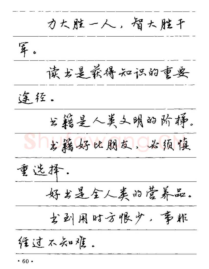 卢中南硬笔楷书字帖,摘自卢中南谚语名句钢笔字贴