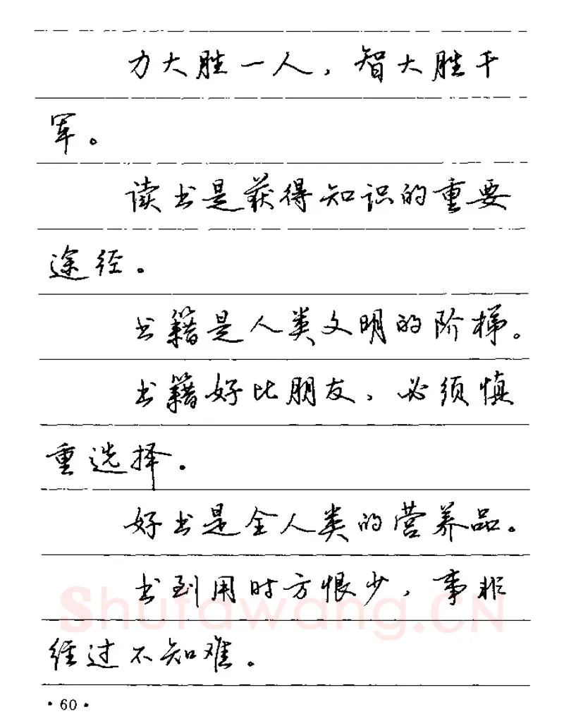卢中南硬笔楷书字帖,摘自卢中南谚语名句钢笔字贴