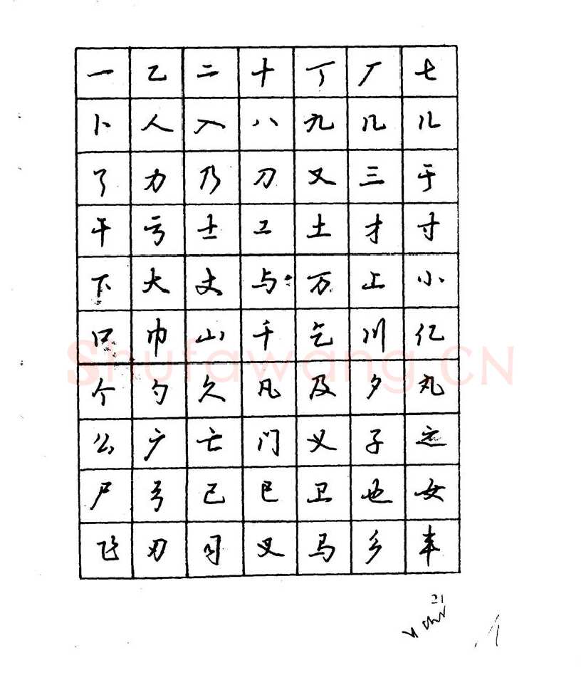沈鸿根硬笔行书字帖,摘自沈鸿根 江鸟钢笔行书字帖