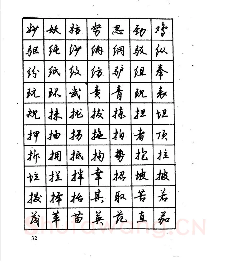 沈鸿根硬笔行书字帖,摘自沈鸿根 江鸟钢笔行书字帖
