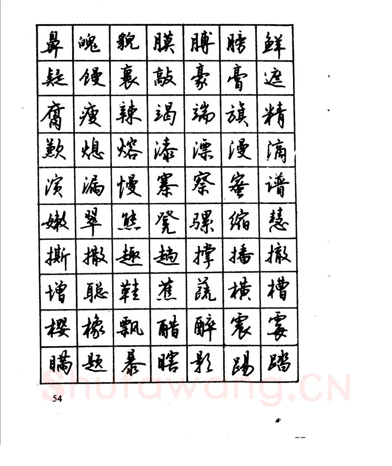沈鸿根硬笔行书字帖,摘自沈鸿根 江鸟钢笔行书字帖