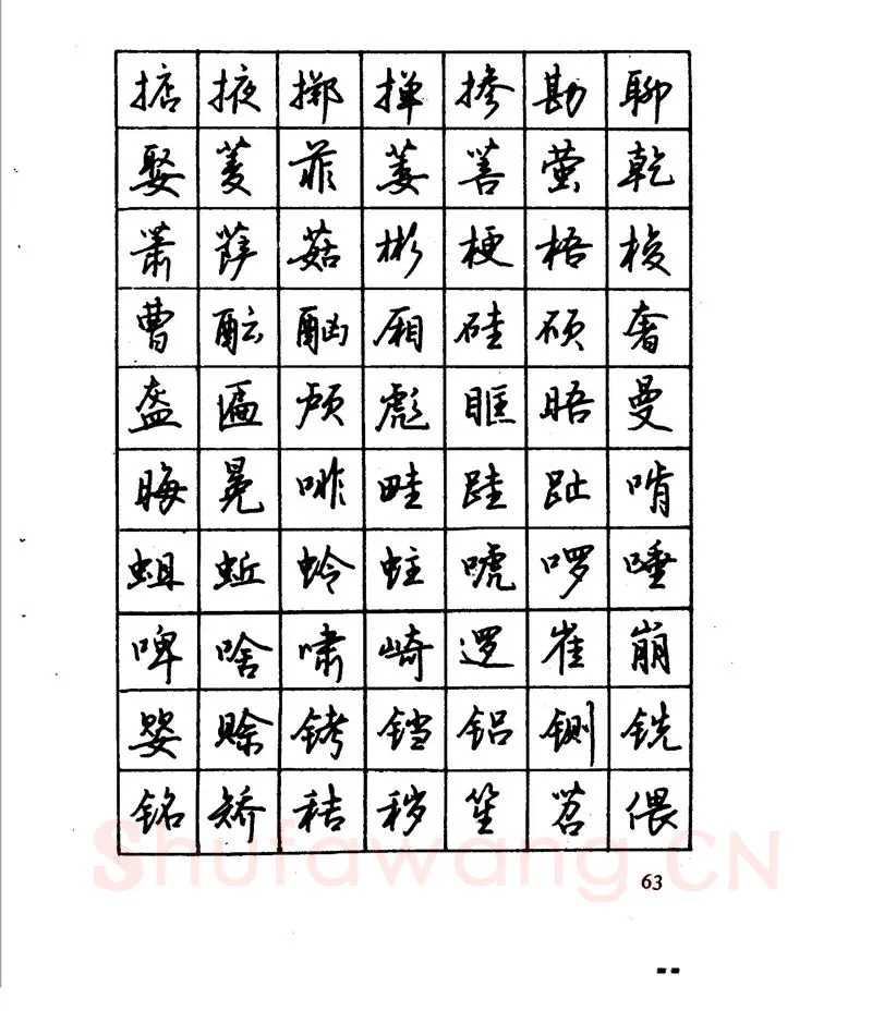 沈鸿根硬笔行书字帖,摘自沈鸿根 江鸟钢笔行书字帖