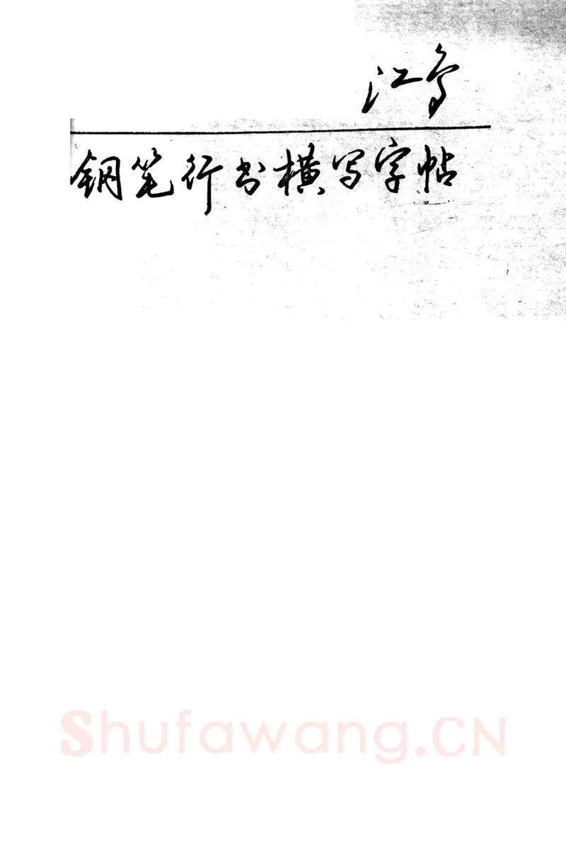 沈鸿根硬笔行书字帖,摘自沈鸿根 (江鸟)《钢笔行书横写字帖》( 完整版 )