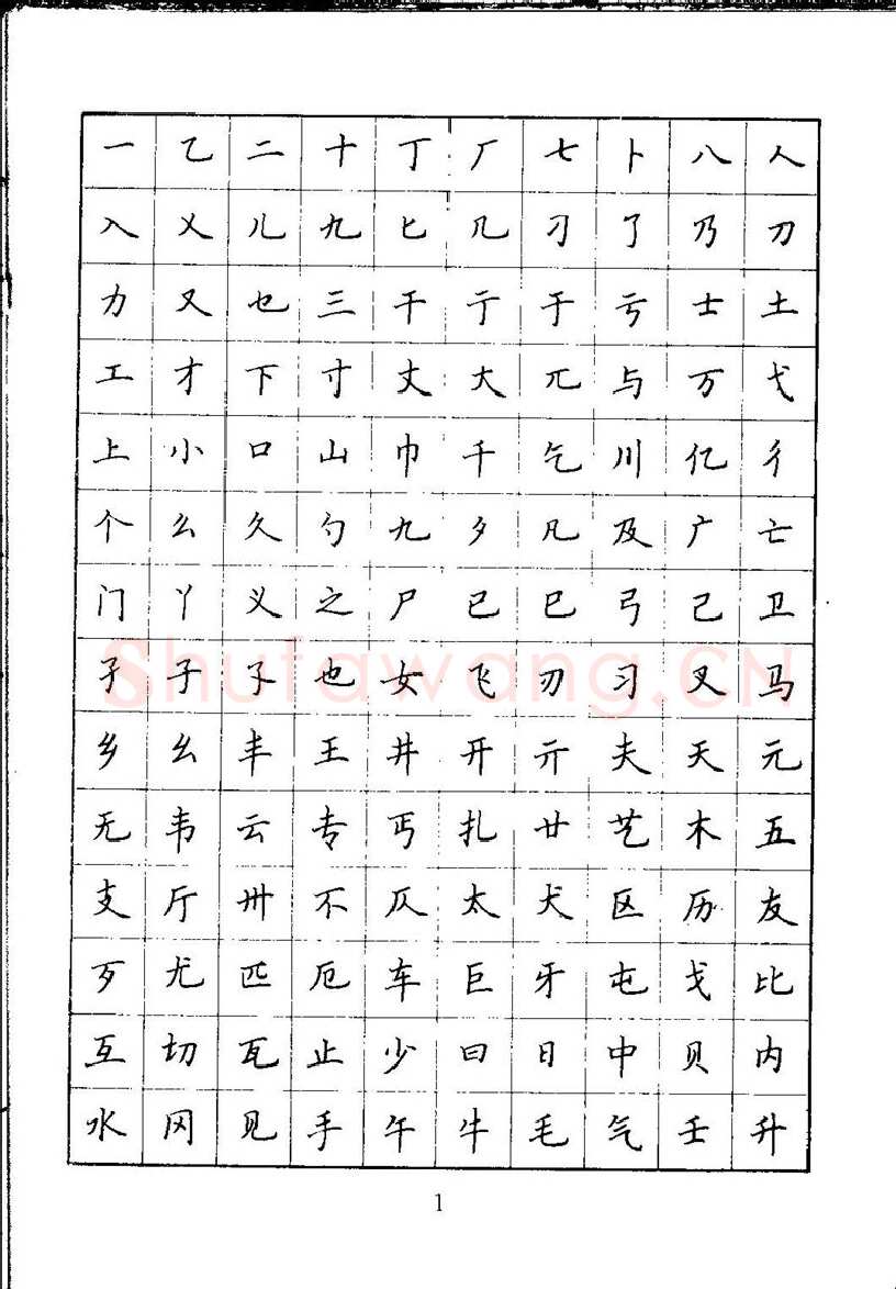 吴玉生硬笔楷书字帖,摘自吴玉生钢笔楷书通用汉字7000字