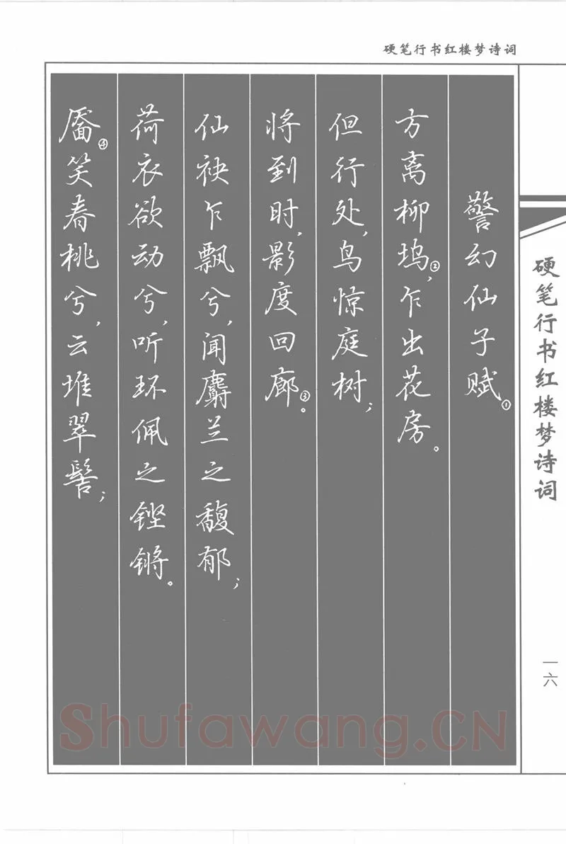 吴玉生硬笔行书字帖,摘自吴玉生硬笔行书红楼梦诗词