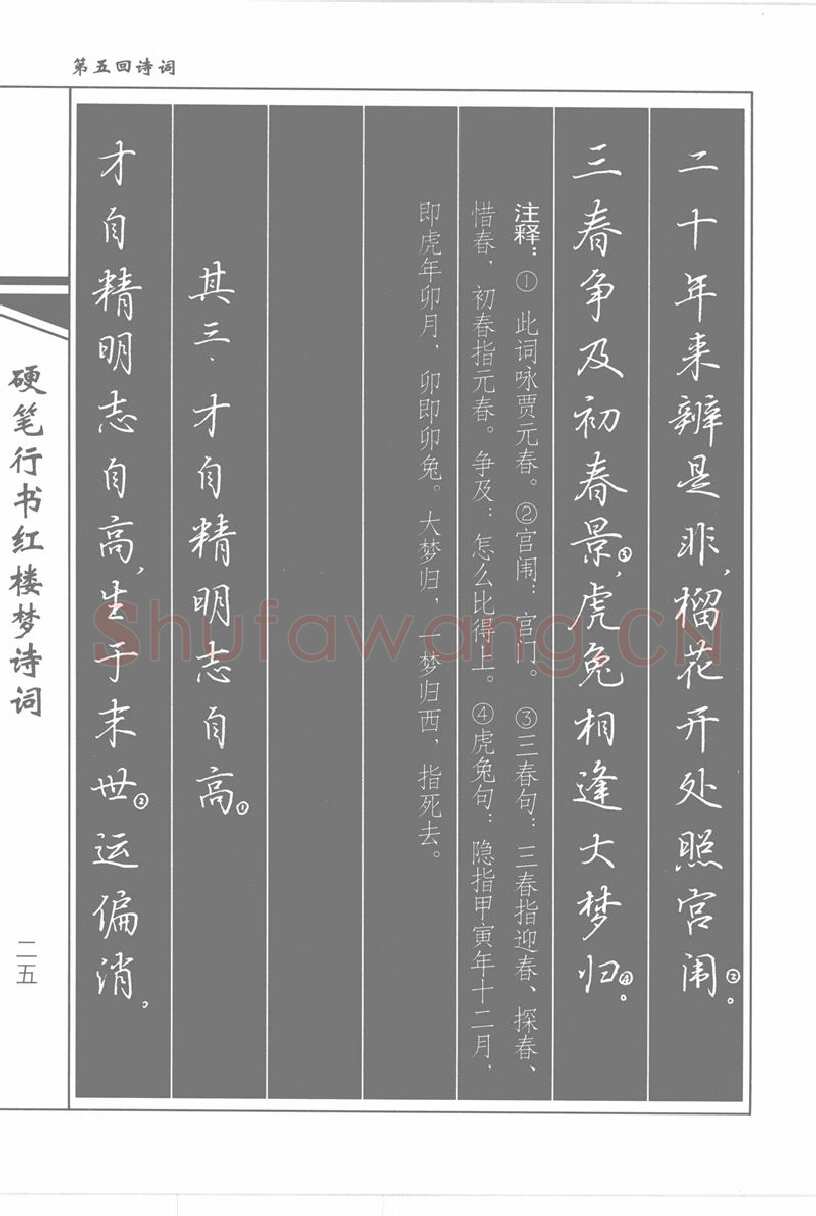 吴玉生硬笔行书字帖,摘自吴玉生硬笔行书红楼梦诗词