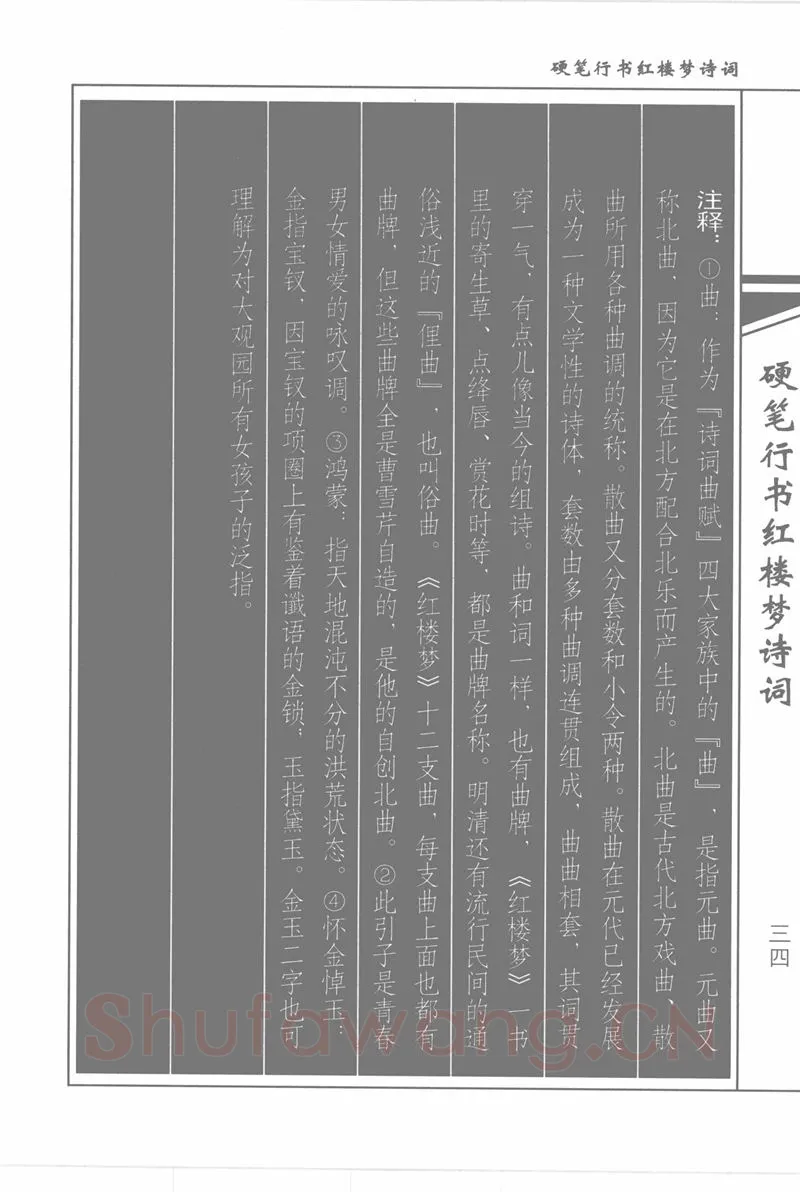 吴玉生硬笔行书字帖,摘自吴玉生硬笔行书红楼梦诗词