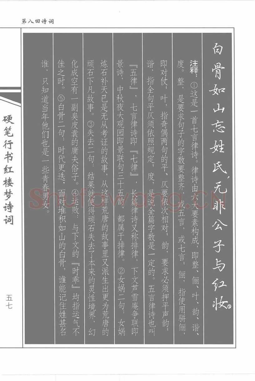 吴玉生硬笔行书字帖,摘自吴玉生硬笔行书红楼梦诗词