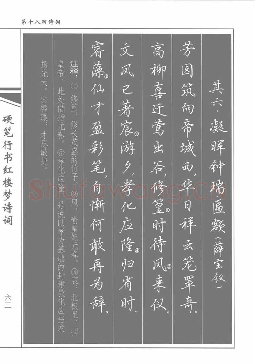 吴玉生硬笔行书字帖,摘自吴玉生硬笔行书红楼梦诗词