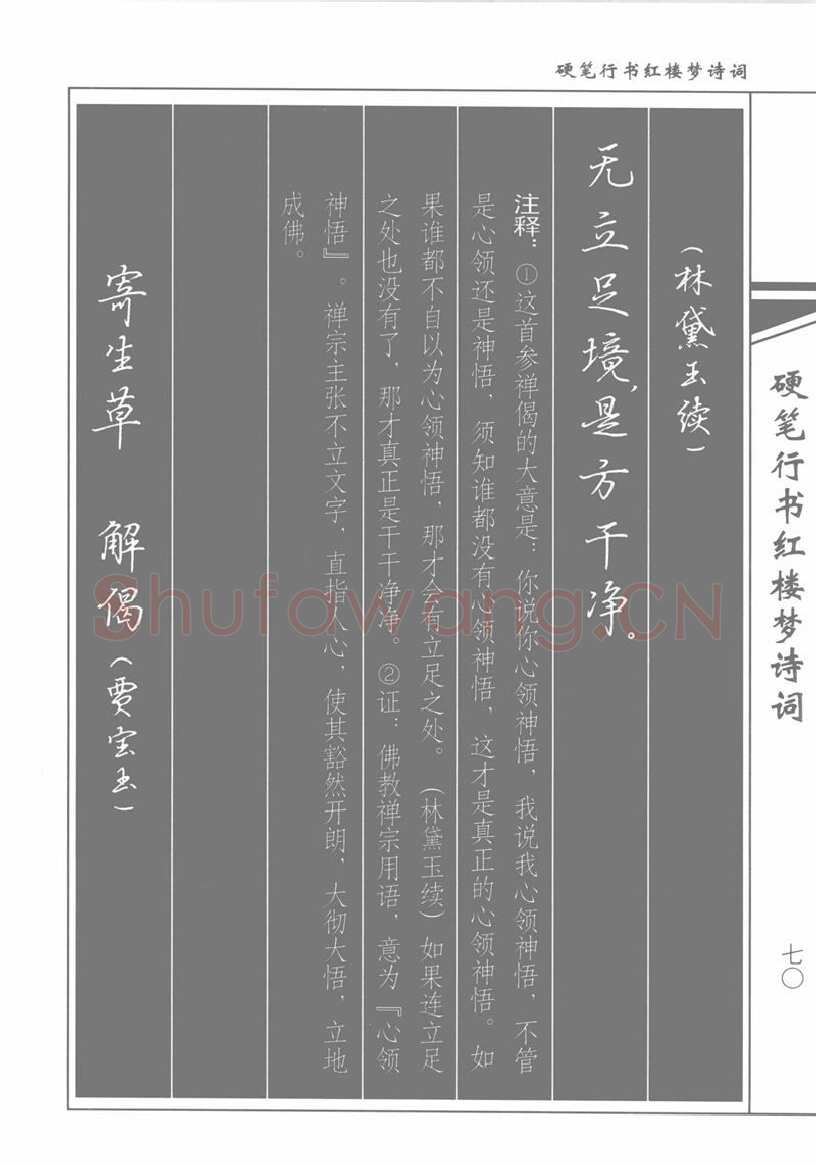 吴玉生硬笔行书字帖,摘自吴玉生硬笔行书红楼梦诗词