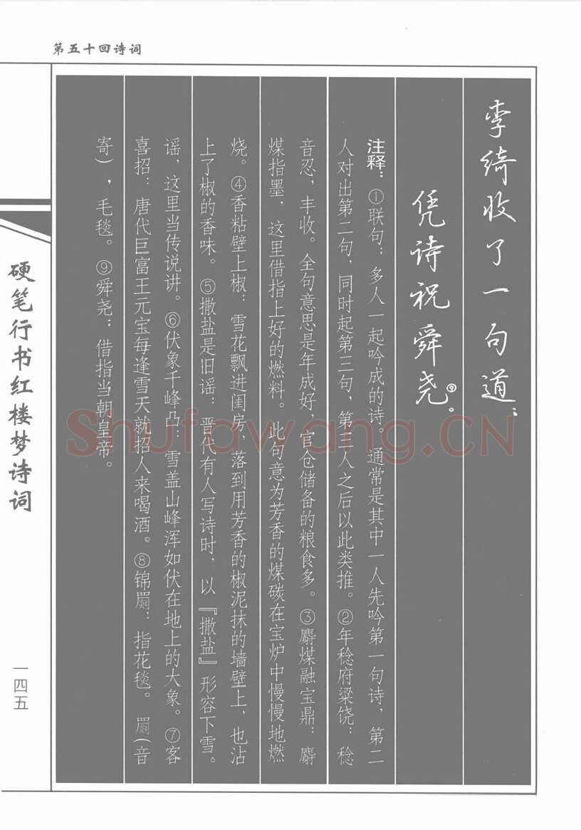 吴玉生硬笔行书字帖,摘自吴玉生硬笔行书红楼梦诗词