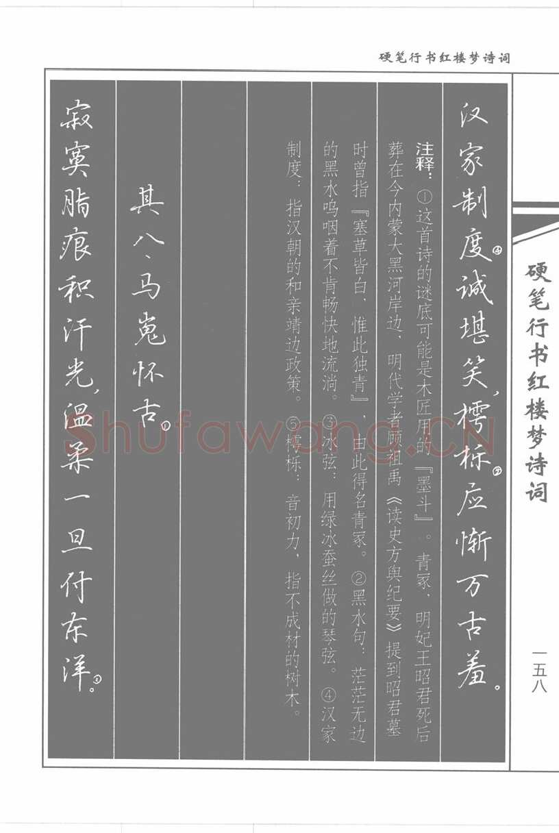 吴玉生硬笔行书字帖,摘自吴玉生硬笔行书红楼梦诗词