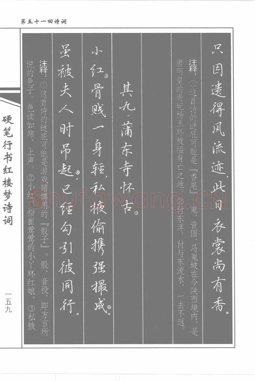 吴玉生硬笔行书字帖,摘自吴玉生硬笔行书红楼梦诗词