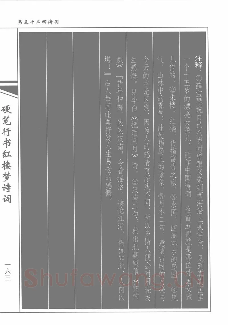 吴玉生硬笔行书字帖,摘自吴玉生硬笔行书红楼梦诗词