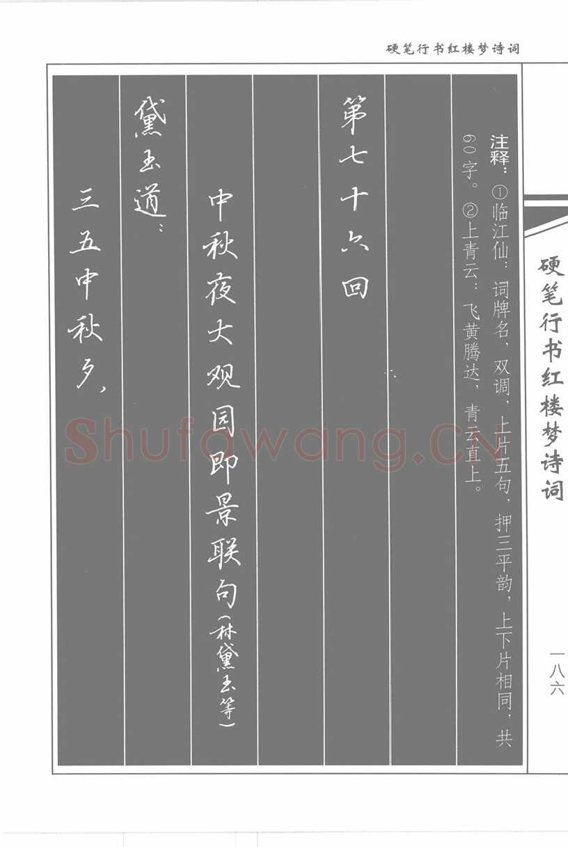 吴玉生硬笔行书字帖,摘自吴玉生硬笔行书红楼梦诗词