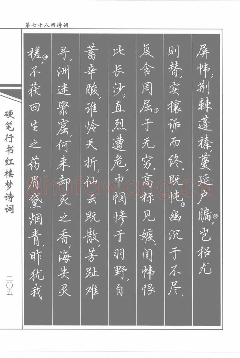 吴玉生硬笔行书字帖,摘自吴玉生硬笔行书红楼梦诗词