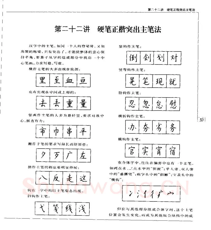 钱沛云硬笔楷书字帖,摘自钱沛云 硬笔书法五十讲 字帖