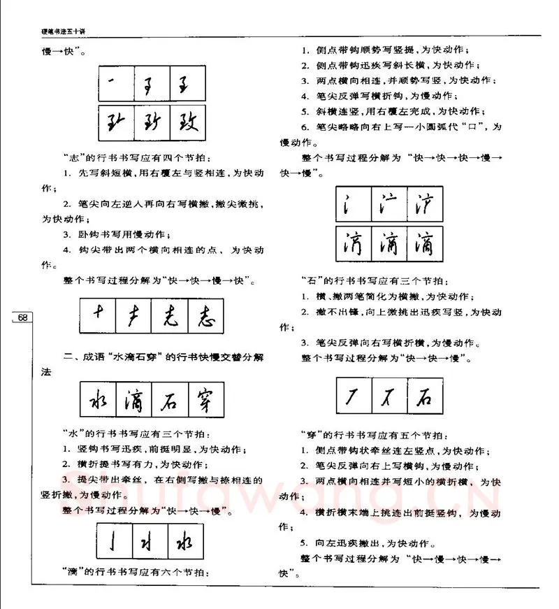 钱沛云硬笔楷书字帖,摘自钱沛云 硬笔书法五十讲 字帖