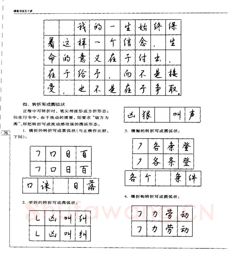 钱沛云硬笔楷书字帖,摘自钱沛云 硬笔书法五十讲 字帖