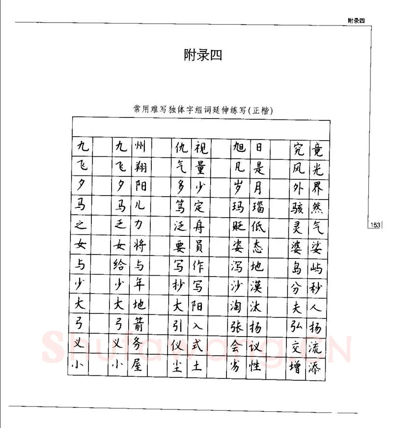 钱沛云硬笔楷书字帖,摘自钱沛云 硬笔书法五十讲 字帖