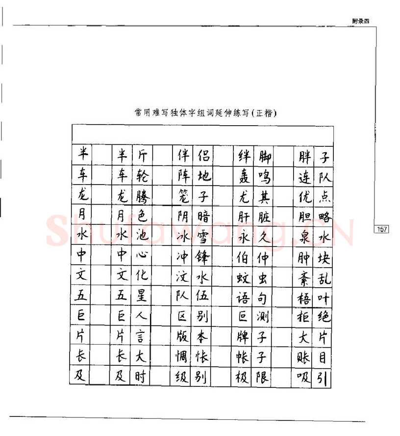 钱沛云硬笔楷书字帖,摘自钱沛云 硬笔书法五十讲 字帖