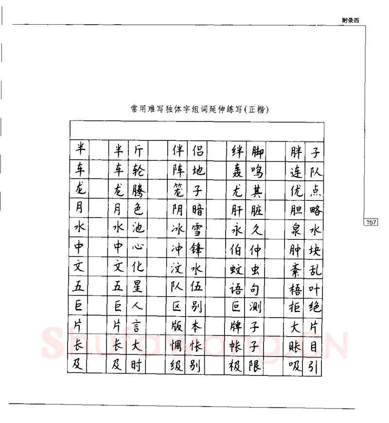 钱沛云硬笔楷书字帖,摘自钱沛云 硬笔书法五十讲 字帖