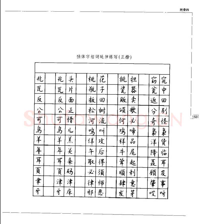 钱沛云硬笔楷书字帖,摘自钱沛云 硬笔书法五十讲 字帖