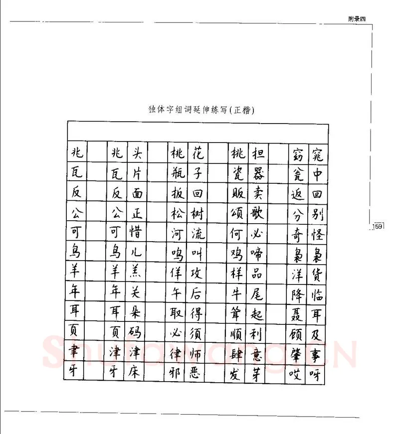 钱沛云硬笔楷书字帖,摘自钱沛云 硬笔书法五十讲 字帖
