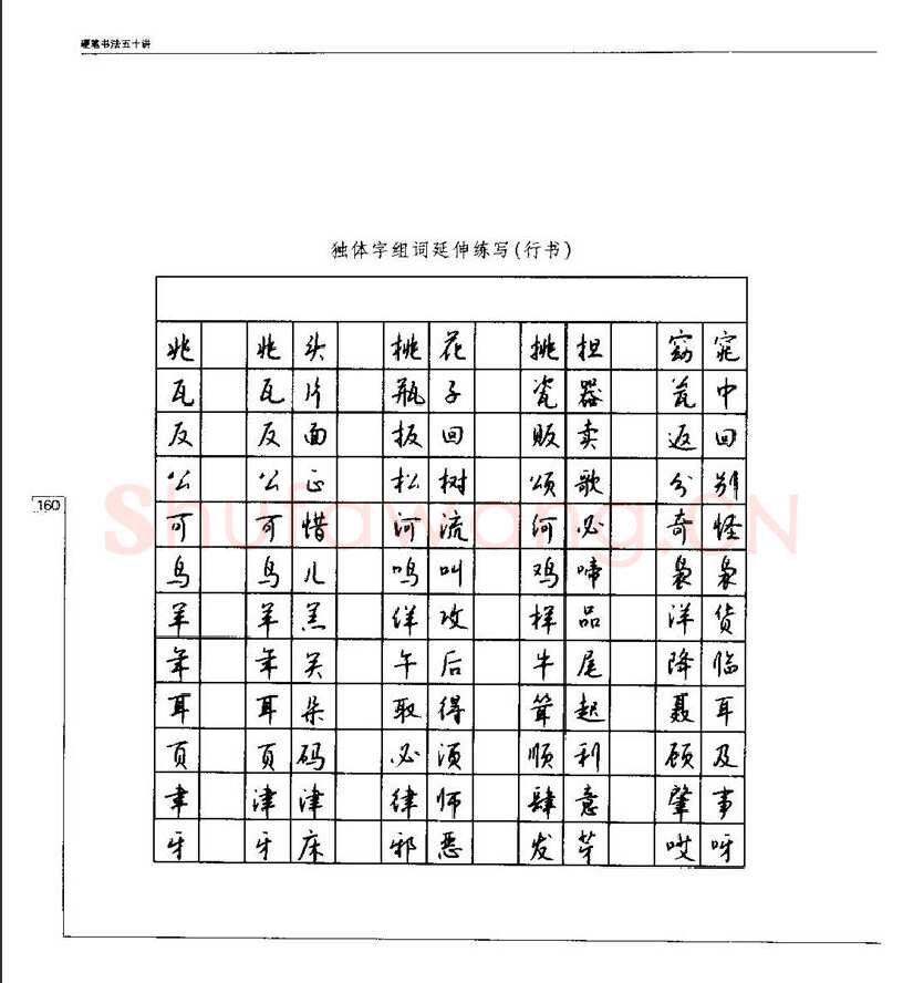 钱沛云硬笔楷书字帖,摘自钱沛云 硬笔书法五十讲 字帖