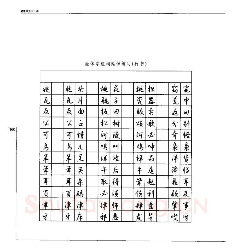 钱沛云硬笔楷书字帖,摘自钱沛云 硬笔书法五十讲 字帖