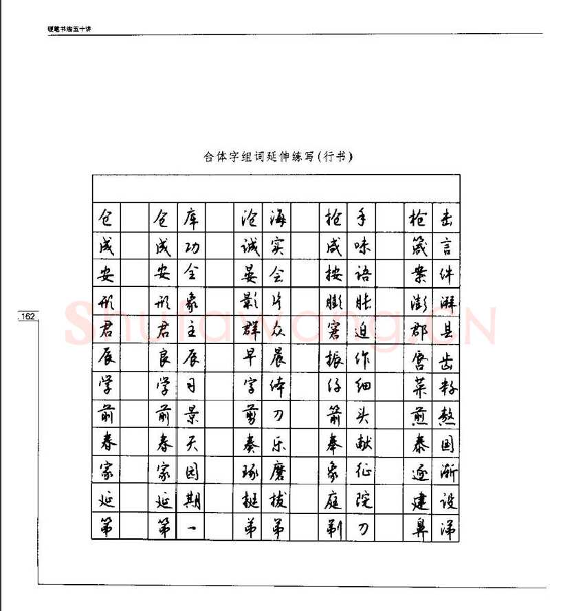 钱沛云硬笔楷书字帖,摘自钱沛云 硬笔书法五十讲 字帖