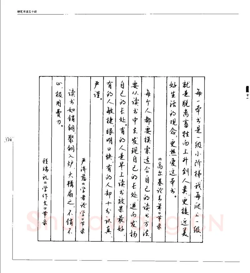 钱沛云硬笔楷书字帖,摘自钱沛云 硬笔书法五十讲 字帖