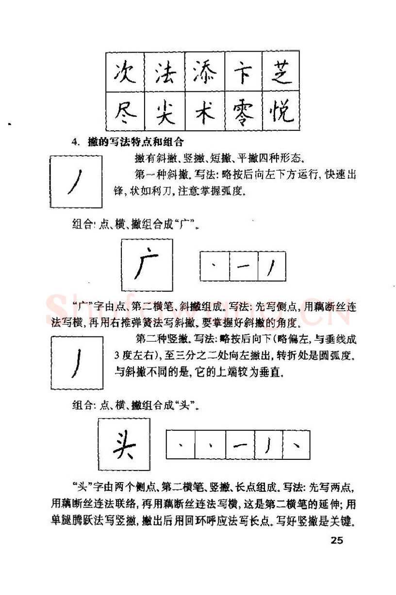 钱沛云硬笔楷书字帖,摘自钱沛云 硬笔书法技巧 字帖