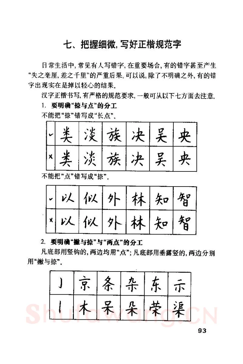 钱沛云硬笔楷书字帖,摘自钱沛云 硬笔书法技巧 字帖