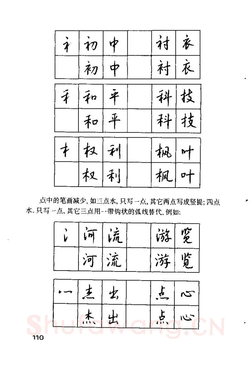 钱沛云硬笔楷书字帖,摘自钱沛云 硬笔书法技巧 字帖
