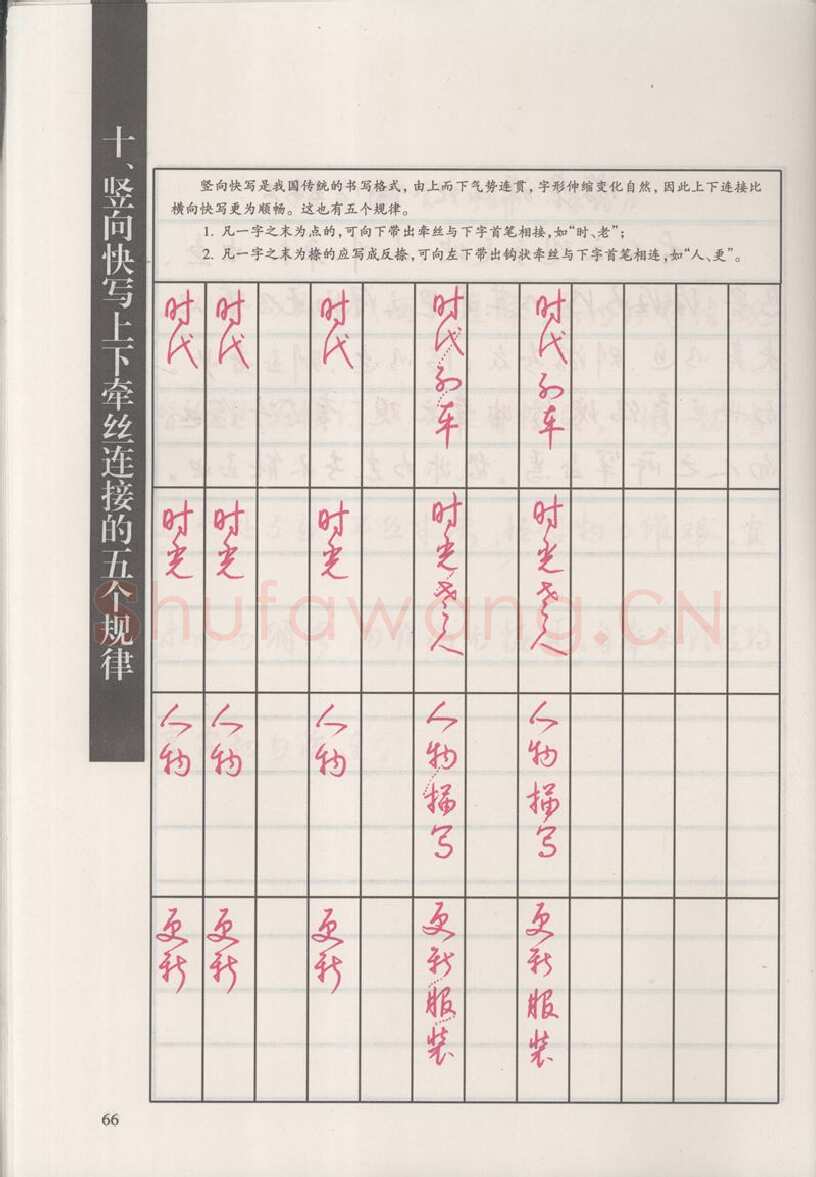 钱沛云硬笔硬笔字帖,摘自钱沛云 新编汉字快写法字帖