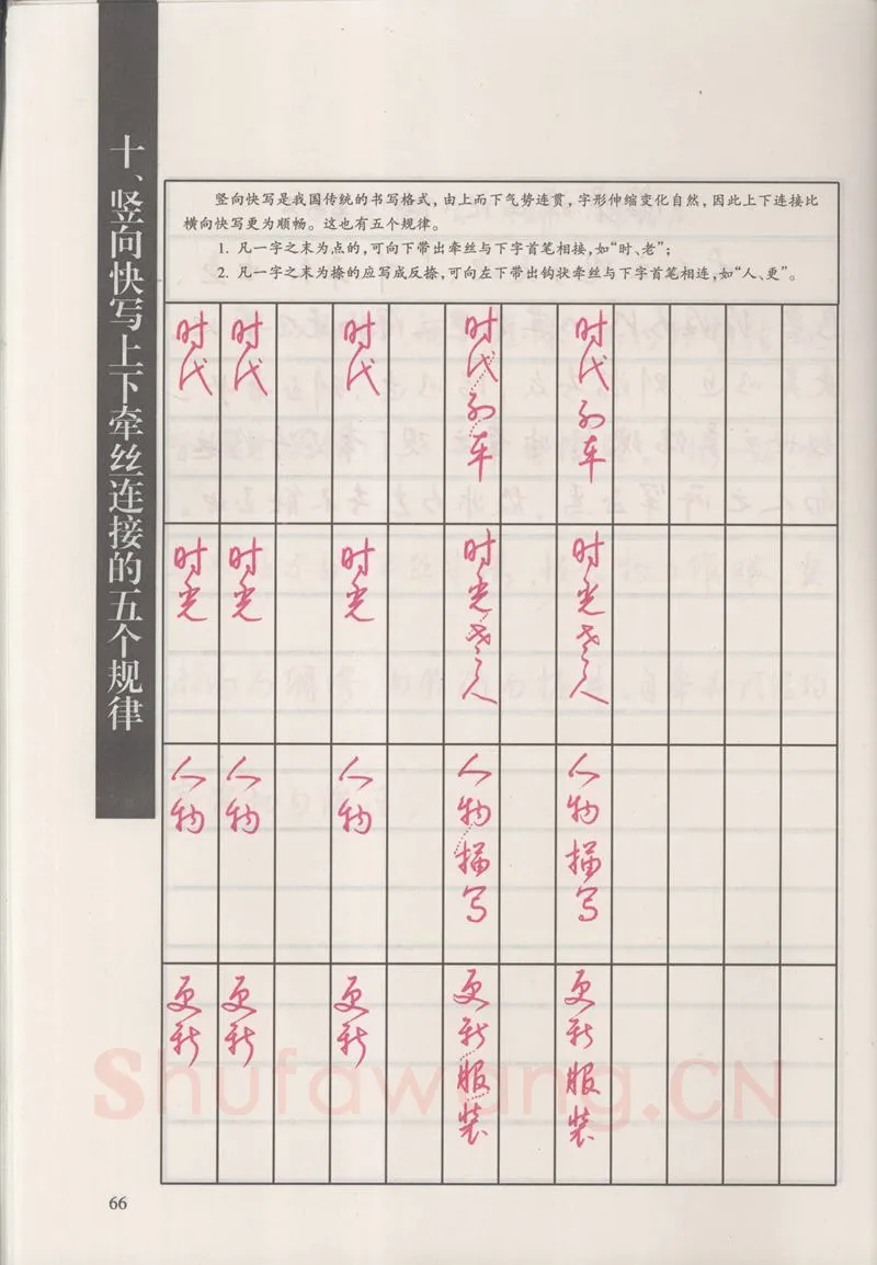 钱沛云硬笔硬笔字帖,摘自钱沛云 新编汉字快写法字帖