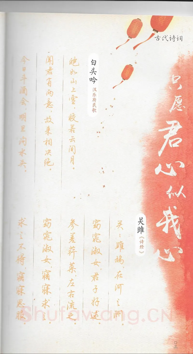荆霄鹏硬笔行书字帖,摘自荆霄鹏习字小笺古代诗词行书字帖