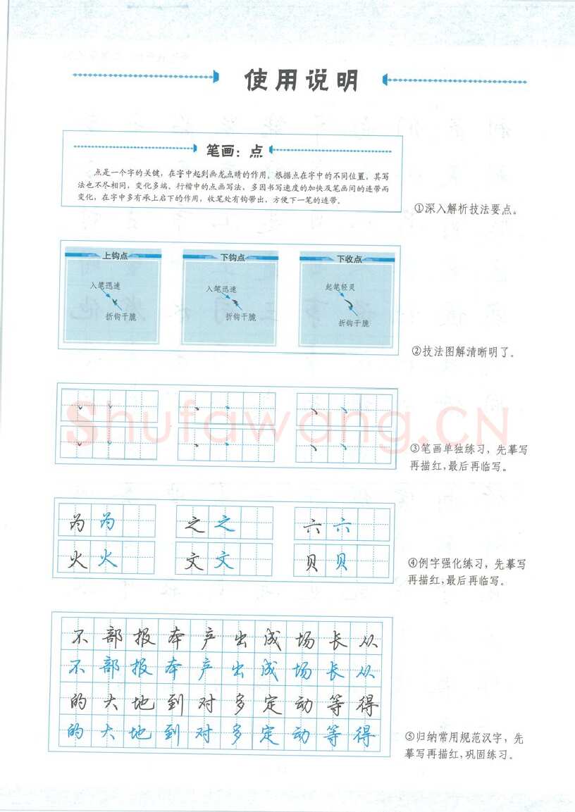 荆霄鹏硬笔硬笔字帖,摘自荆霄鹏行楷速成教程字帖-笔画偏旁