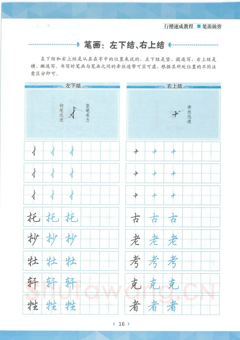 荆霄鹏硬笔硬笔字帖,摘自荆霄鹏行楷速成教程字帖-笔画偏旁