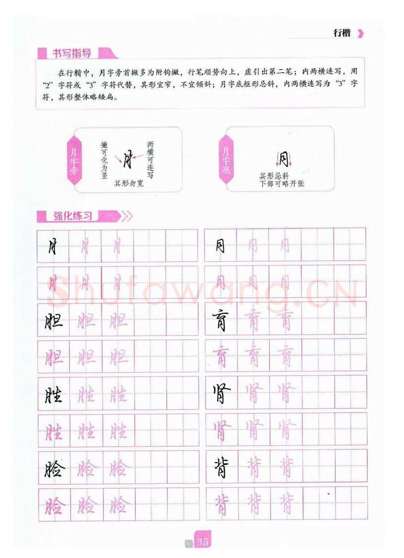 荆霄鹏硬笔硬笔字帖,摘自荆霄鹏《新手入门常见的20个问题》行楷
