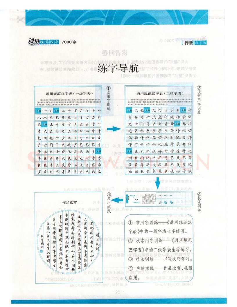 荆霄鹏硬笔硬笔字帖,摘自荆霄鹏行楷《7000字》字帖