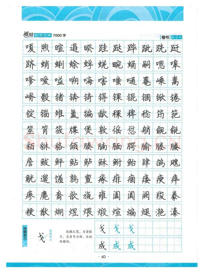 荆霄鹏硬笔楷书字帖,摘自荆霄鹏正楷7000字 字帖