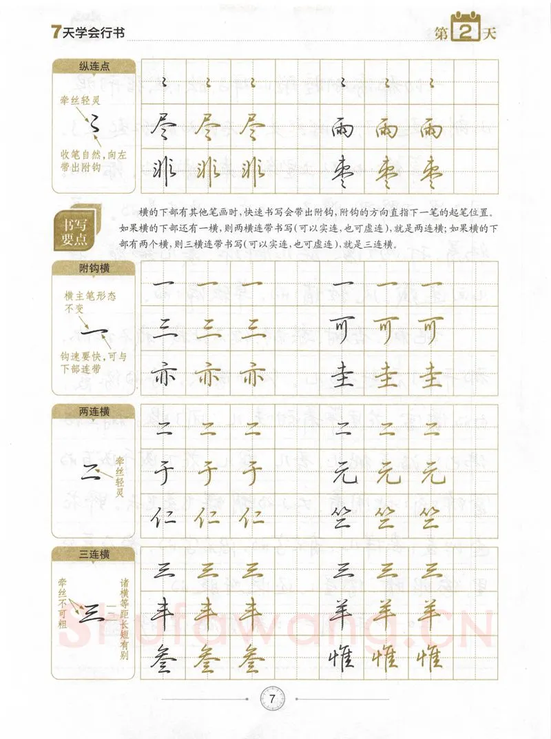 荆霄鹏硬笔行书字帖,摘自荆霄鹏《7天学会行书》字帖下载