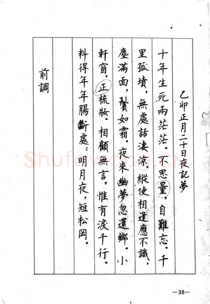 顾仲安硬笔行书字帖,摘自顾仲安《宋词精选五体钢笔字帖》名家字帖