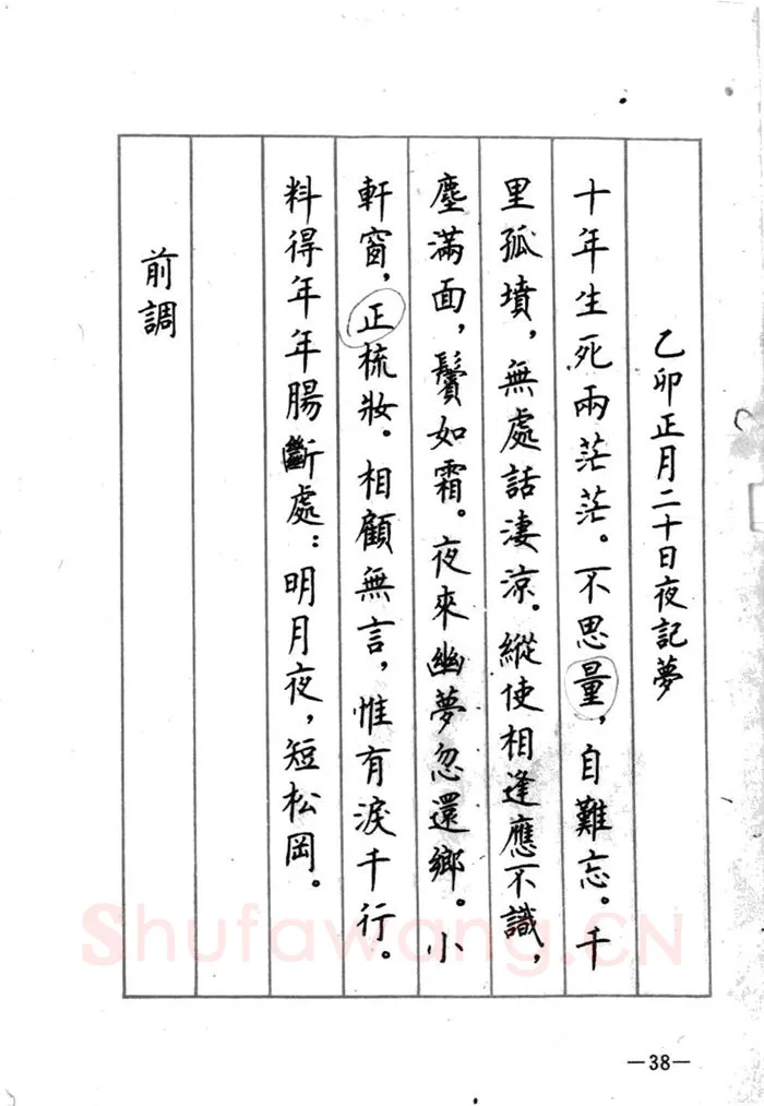 顾仲安硬笔行书字帖,摘自顾仲安《宋词精选五体钢笔字帖》名家字帖
