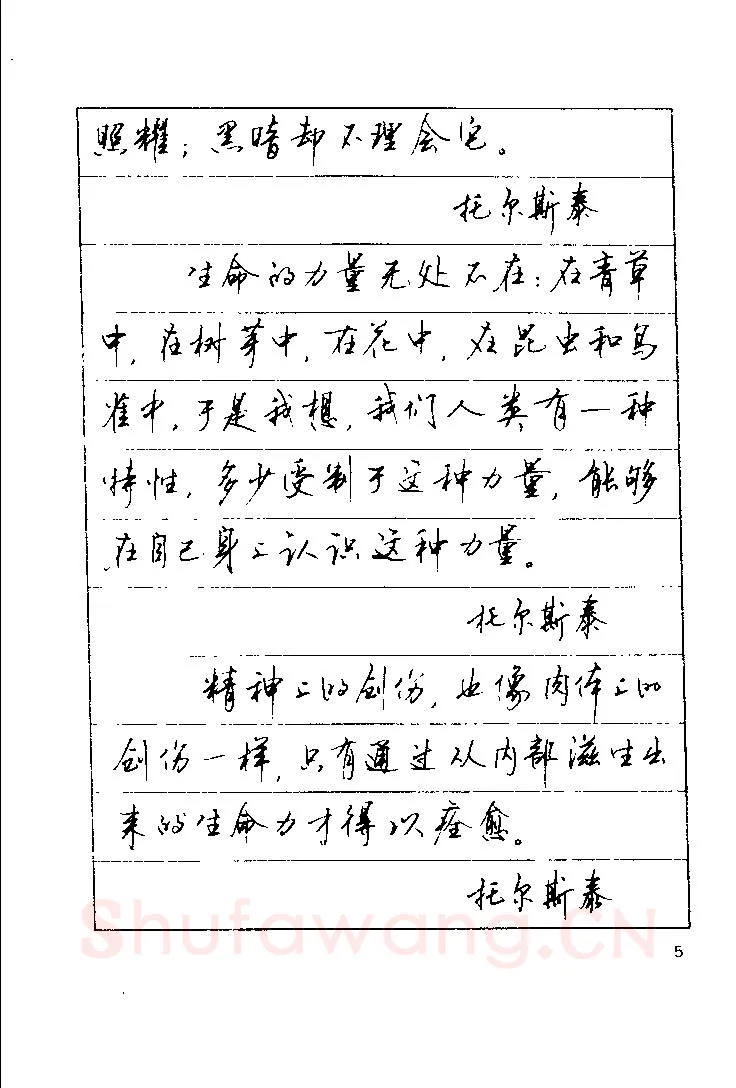 顾仲安硬笔楷书字帖,摘自顾仲安《罗兰小语》行楷字帖
