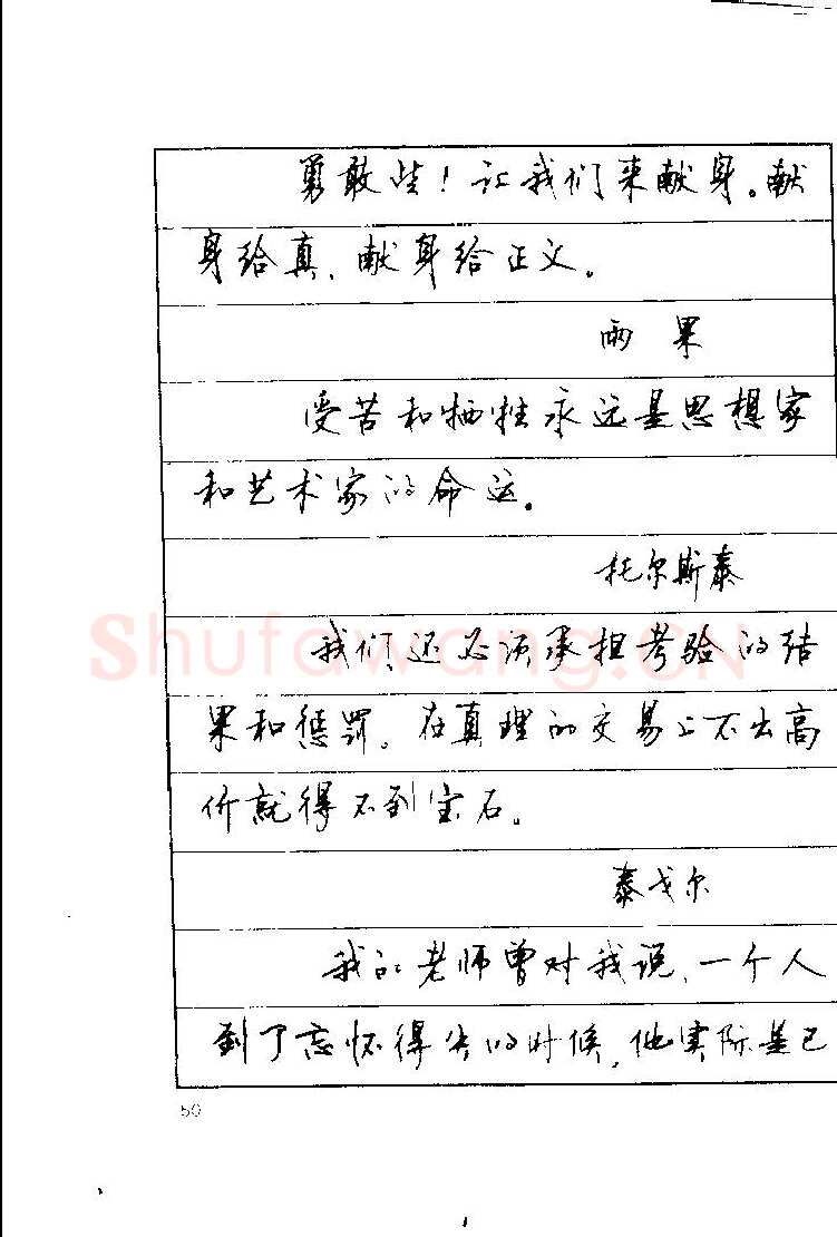 顾仲安硬笔楷书字帖,摘自顾仲安《罗兰小语》行楷字帖
