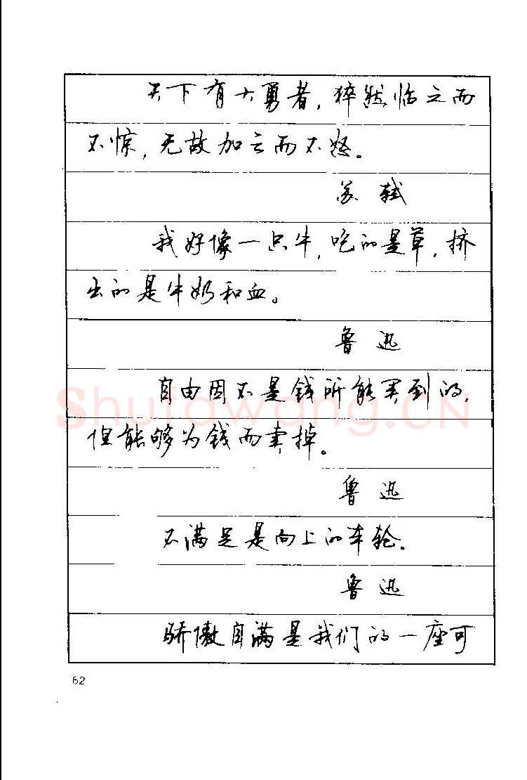 顾仲安硬笔楷书字帖,摘自顾仲安《罗兰小语》行楷字帖