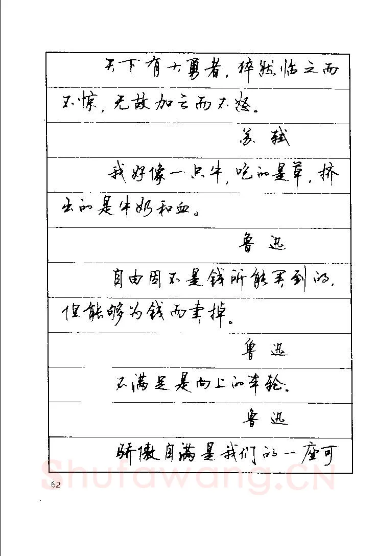 顾仲安硬笔楷书字帖,摘自顾仲安《罗兰小语》行楷字帖